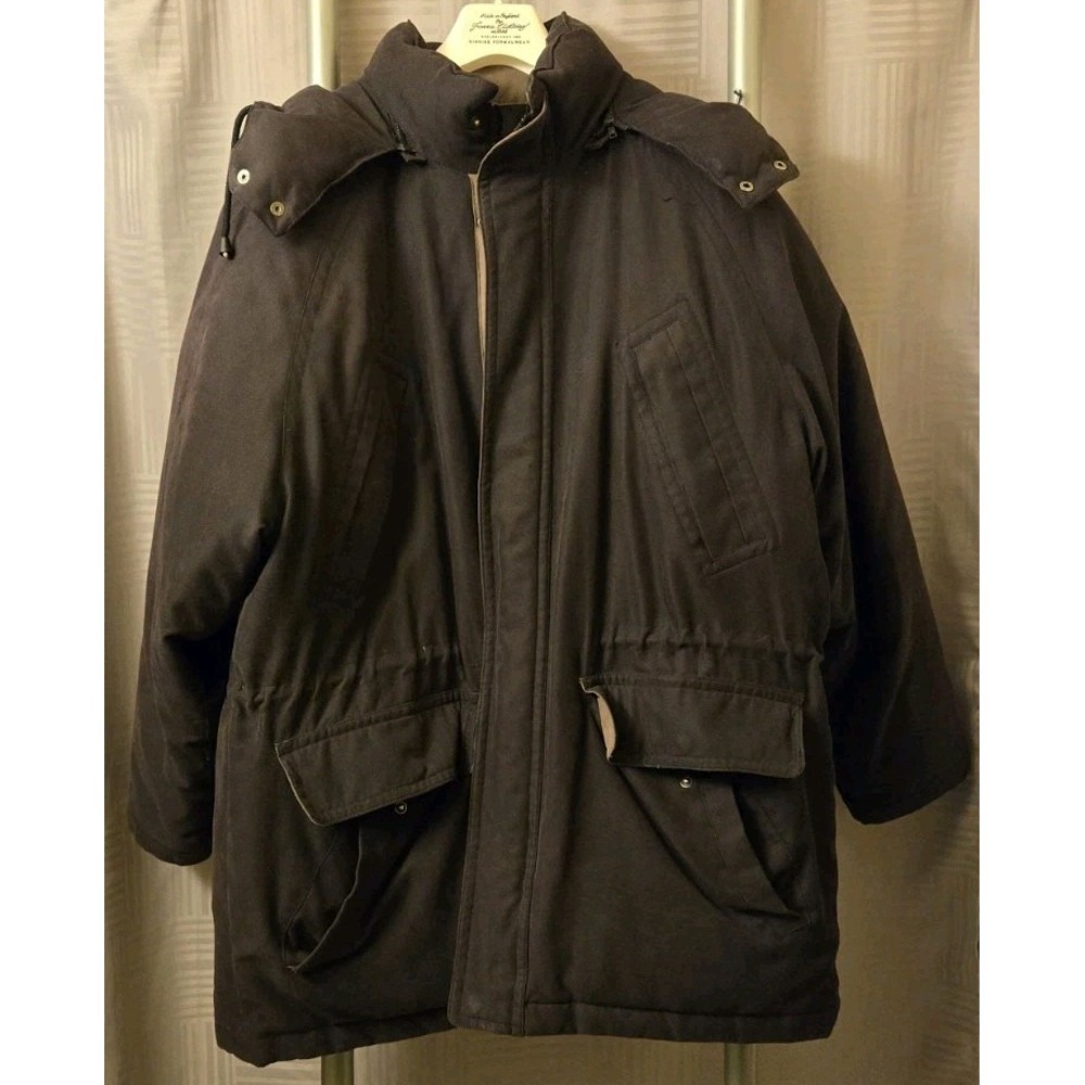 RBM Outdoor Collection Down Filled Hooded Men's‎ Bkack Size Large L Warm  Coat